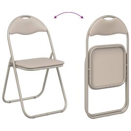 Сгъваем стол 2 pcs Пясък 48 x 43,5 x 81 см Изкуствена