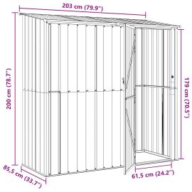 Градински навеси Антрацит 203 x 85,5 x 200 см Метал