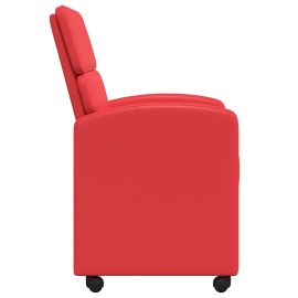 Столове с Колела 2 pcs Червено 58 x 65 x 98 см Изкуствена