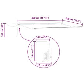 Електрическа разтегателна рамка за сенник Антрацит 4 x 2 m