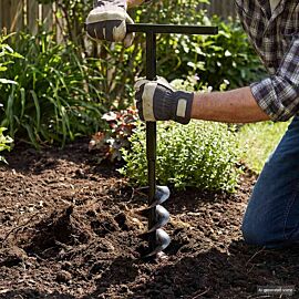 Комплект свредло за земя 120 мм с дръжка и стоманени удължители 9 м