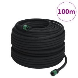 Градински маркуч за капково напояване, черен, 0,6", 100 м, гума