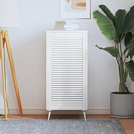 Врата за шкаф с решетен дизайн, бяла, 99,3x49,4 см, бор масив