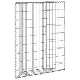 Габион повдигната леха трапец поцинкована стомана 80x20x100 см