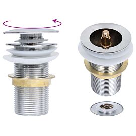 Сифон клик-клак без преливник, хром, 6,4x6,4x9,1 см