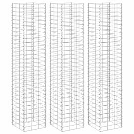 Габиони повдигнати лехи, 3 бр, 30x30x150 см, желязо