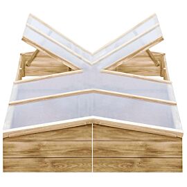 Оранжерии, 2 бр, импрегнирано борово дърво, 200x50x35 см