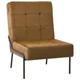 Стол за релаксация, 65x79x87 см, кафяв, кадифе