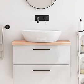 Плот за баня 80x40x(2-4) см необработено масивно дърво