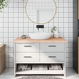 Плот за баня 120x60x(2-6) см необработено масивно дърво