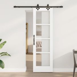 Преплъзваща се врата Бяло 61 x 198,5 см