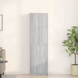 Гардероб с рафт Сив Сонома 55 x 25 x 189 см Инженерно дърво