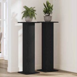 Стойка за растения 2 pcs Черния дъб 30 x 30 x 95 cm