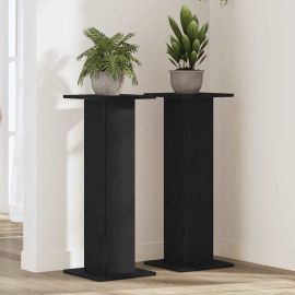 Стойка за растения 2 pcs Черния дъб 30 x 30 x 80 cm