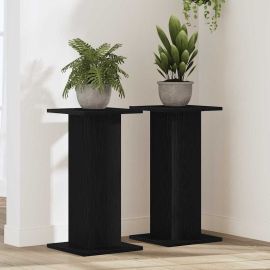 Стойка за растения 2 pcs Черния дъб 30 x 30 x 60 cm