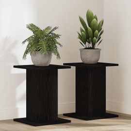 Стойка за растения 2 pcs Черния дъб 30 x 30 x 40 cm