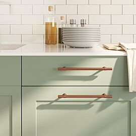 Дръжки за шкафове, 5 бр, бронз, 192 мм, неръждаема стомана