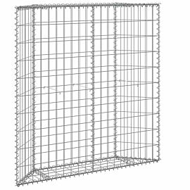 Габион повдигната леха трапец поцинкована стомана 100x20x100 см