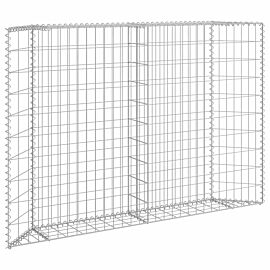 Габион повдигната леха трапец поцинкована стомана 150x20x100 см