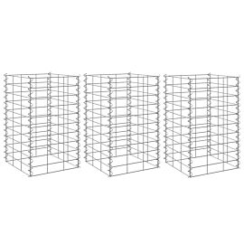 Габиони повдигнати лехи, 3 бр, 30x30x50 см, желязо